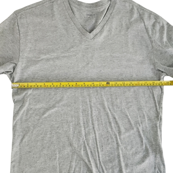 POLO RALPH LAUREN mens Slim Fit v-neck gray 100% cotton large - Picture 6 of 7